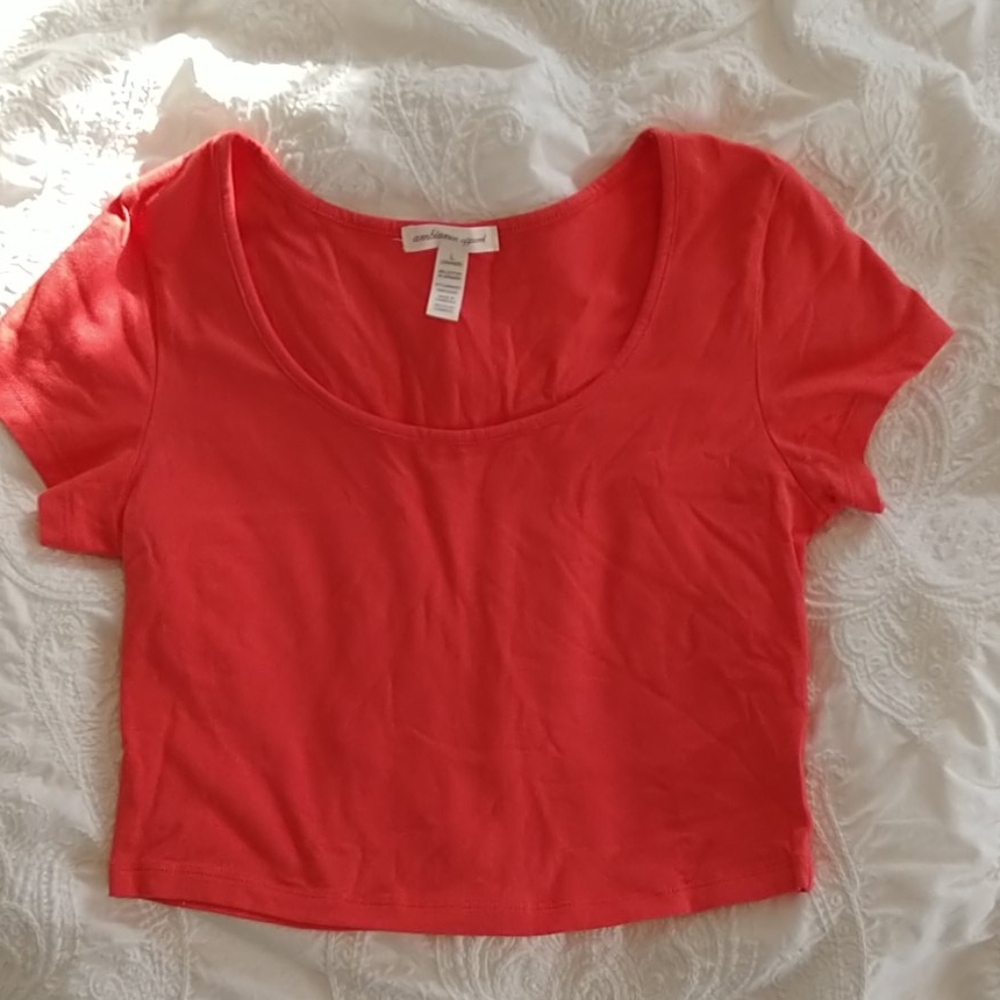 Bright pink crop top